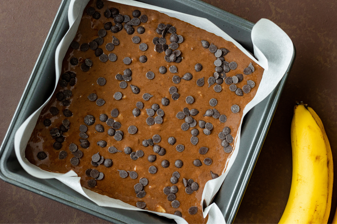 Бананови браунита, богати на протеин - Упътване Бананови браунита, богати на протеин - Упътване