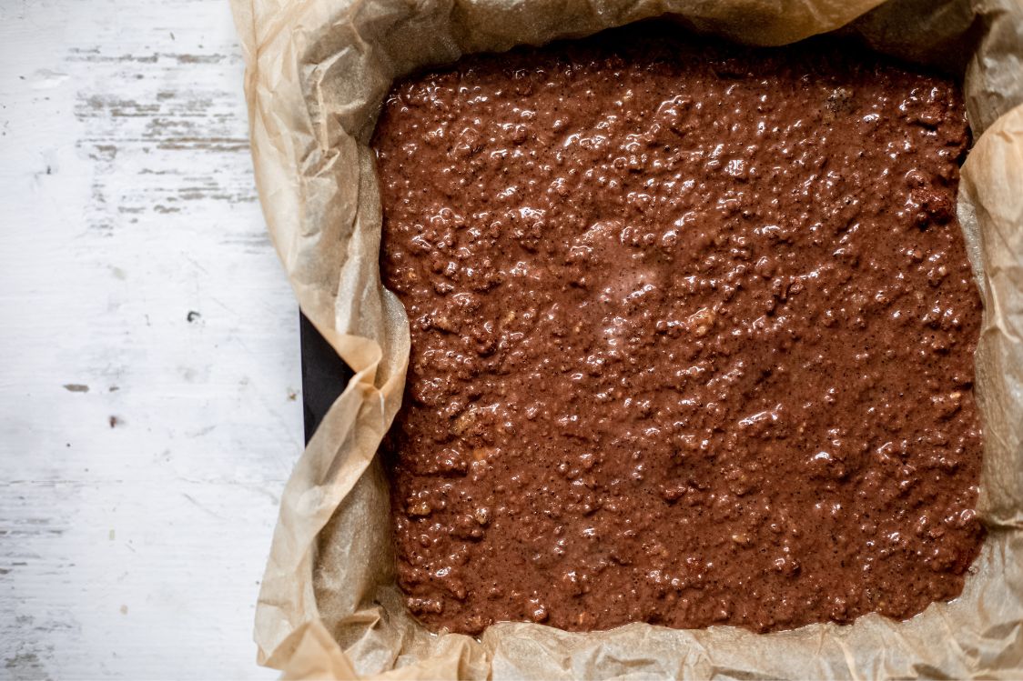 Брауни чийзкейк с фъстъчено масло - основа