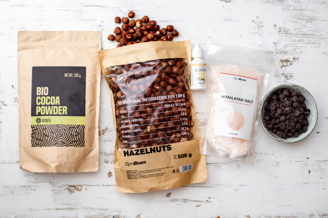 Шоколадово-лешников спред за мазане без добавена захар - съставки