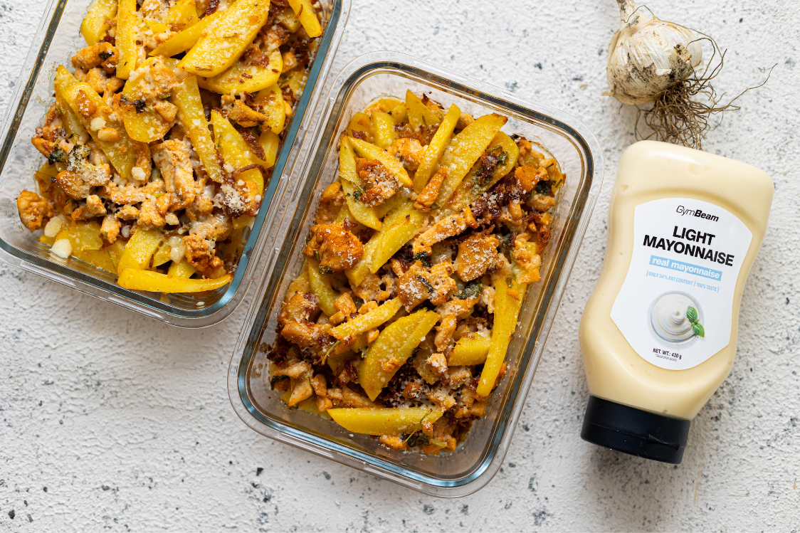 Печени пилешки гърди с картофи и майонеза light