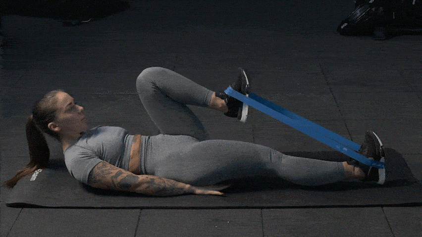 Упражнение "Велосипед" с ластци (Banded Bicycles)