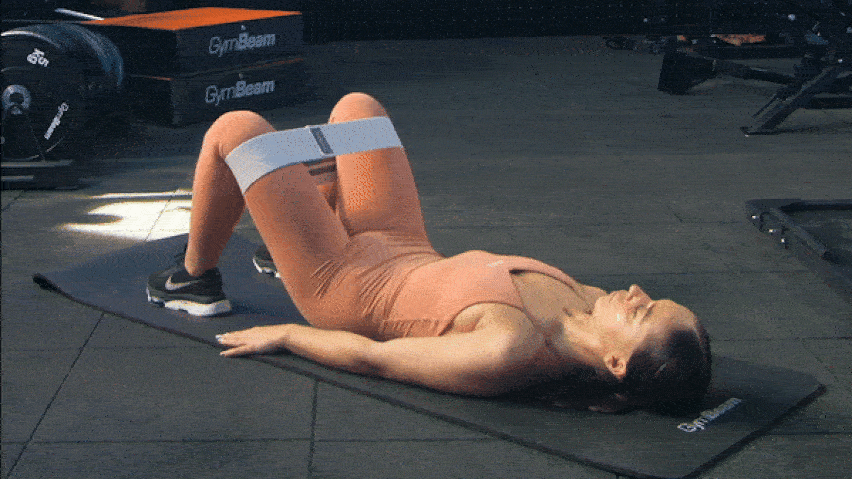 Упражнение глутеус мост с ластик Booty band