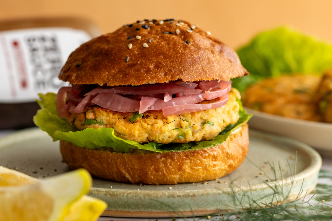 Бургери със сьомга Бургери със сьомга