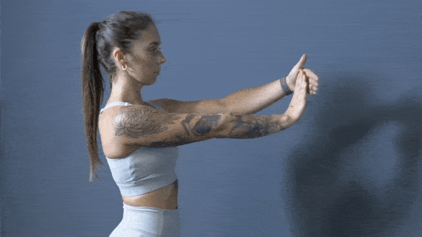 Разтягане на флексора на китката Разтягане на флексора на китката