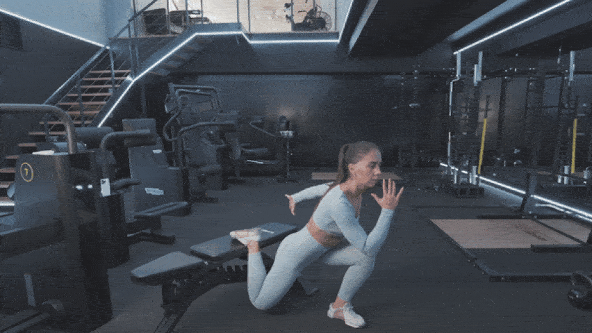 Български сплит клек със скок (Bulgarian Split Squat Jumps)