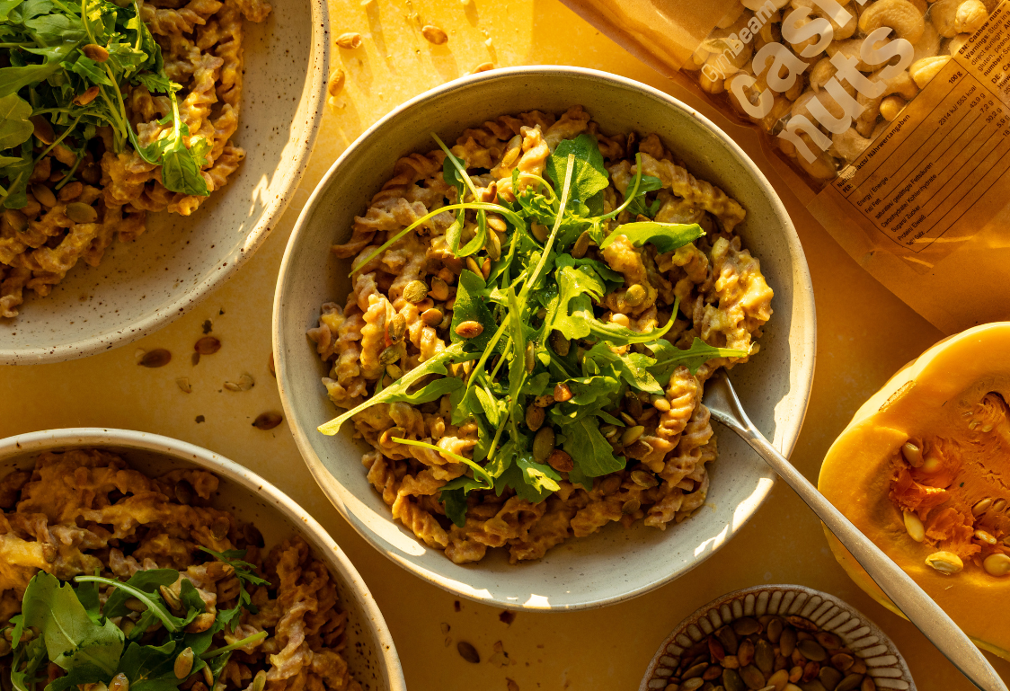 Паста с веган тиквен сос Паста с веган тиквен сос