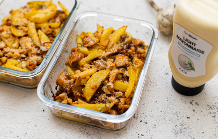 Фитнес рецепта: Печени пилешки гърди с картофи и майонеза light