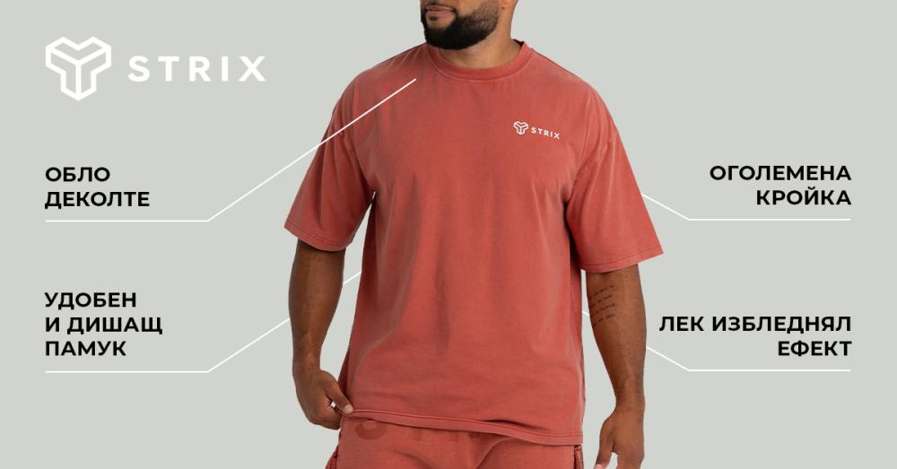 Измита тениска Oversized Black - STRIX