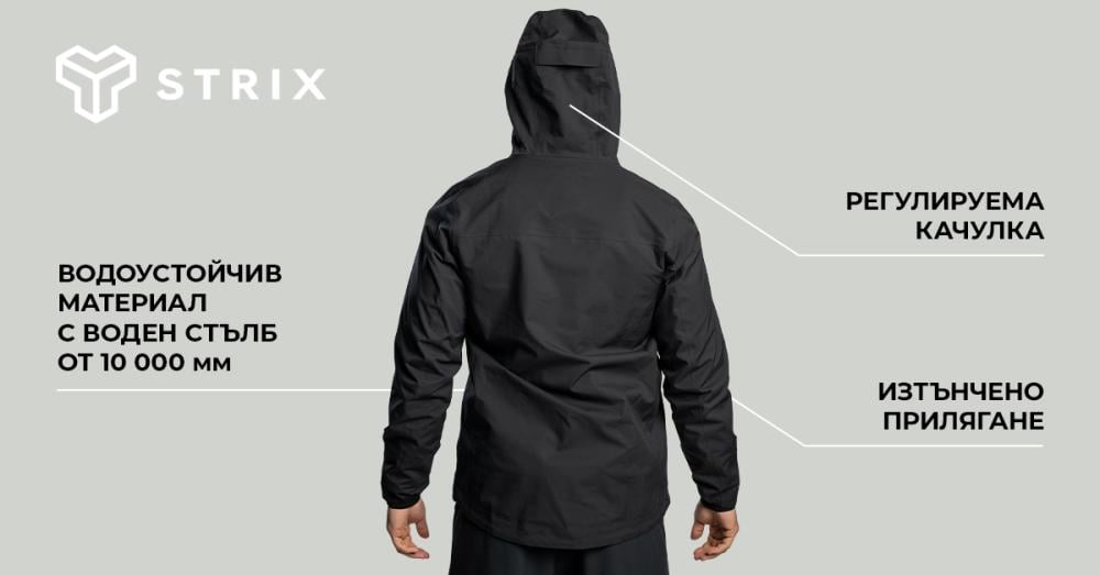 Мъжко яке Vertex Black - STRIX