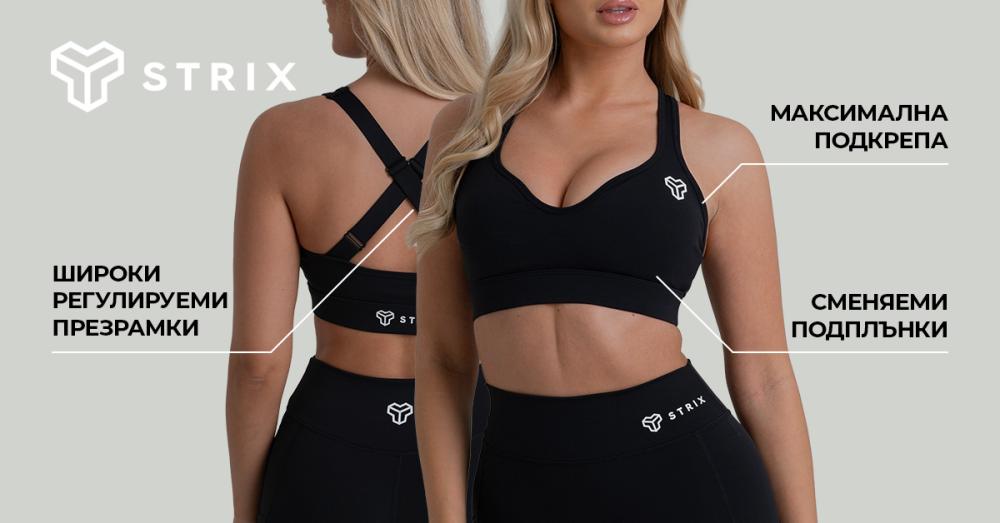 Спортен сутиен ZOA черен - STRIX