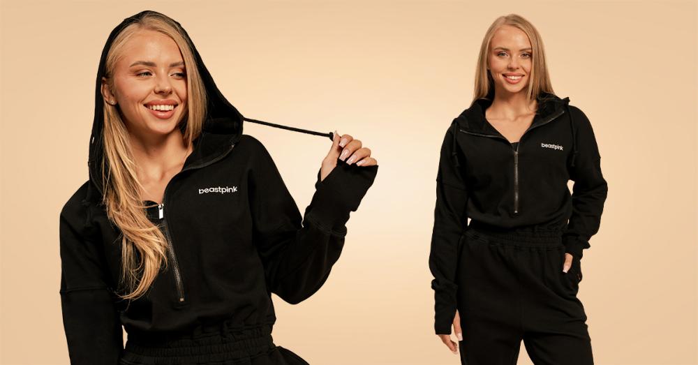 Дамски гащеризон Bliss Black - BeastPink 