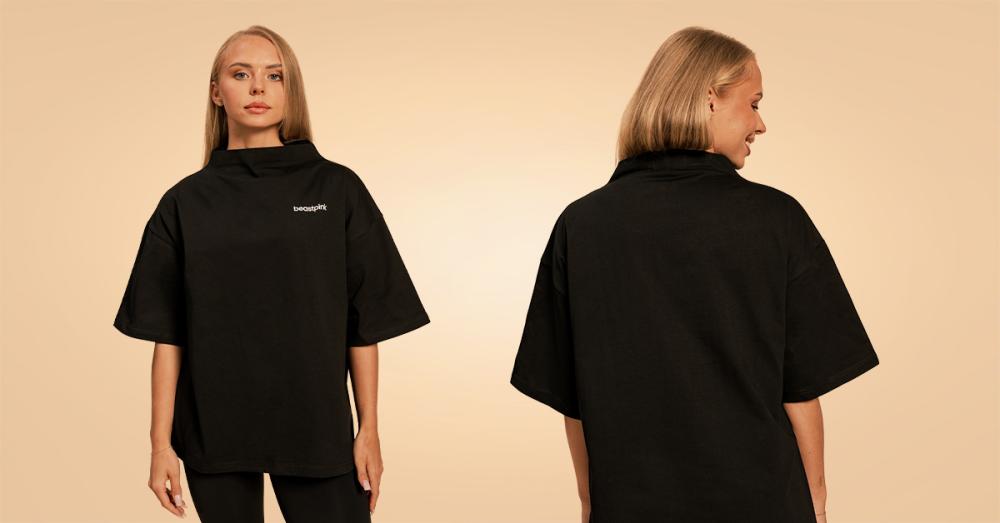 Дамски топ Bliss Oversized Black - BeastPink