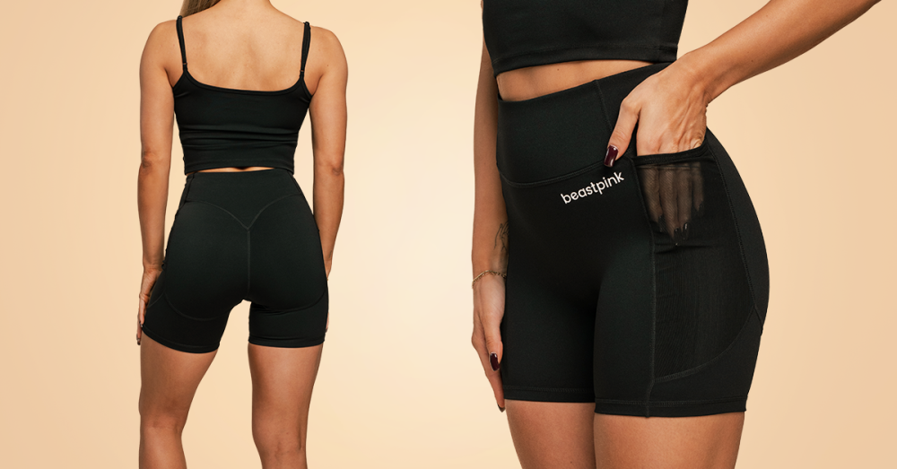 Дамски къси панталони Breeze Shorts Black - BeastPink