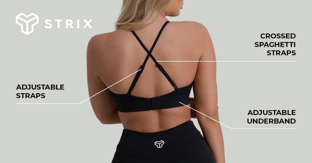 Спортен сутиен ZOA Triangle Sports Bra Black - GymBeam