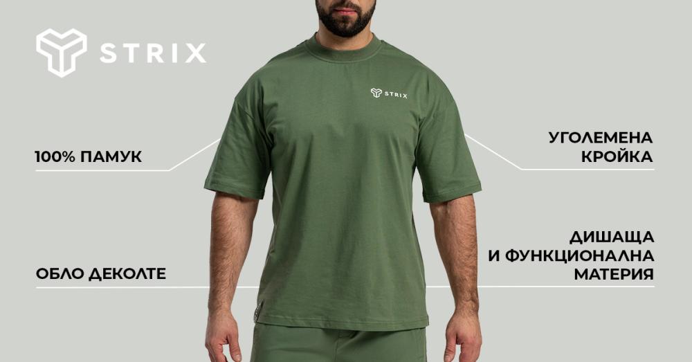 Oversized Tee Cedar Green - STRIX