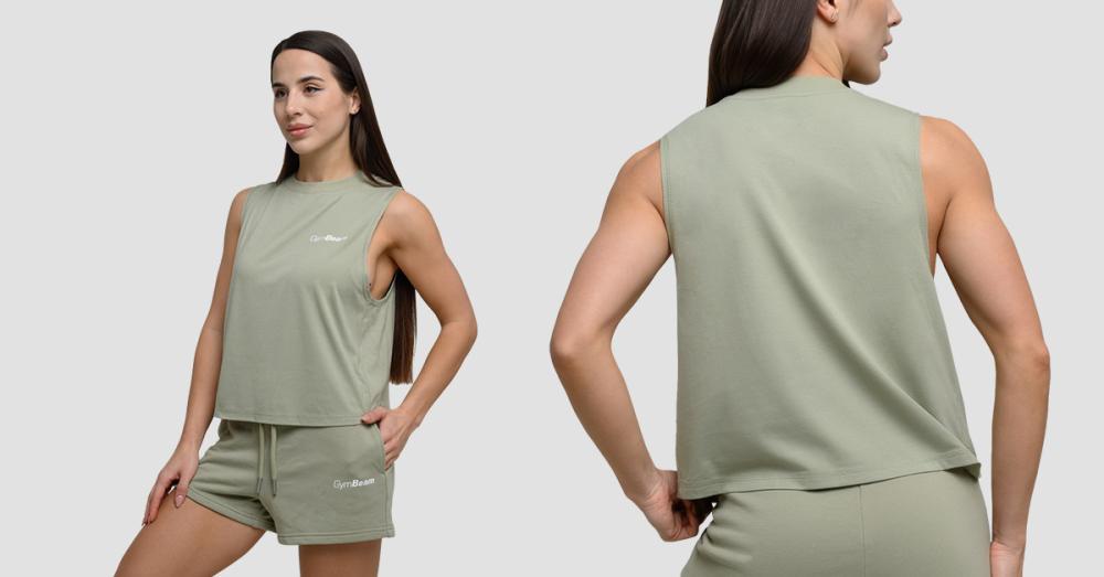 Дамски потник Agile Tank Top Sage - GymBeam 