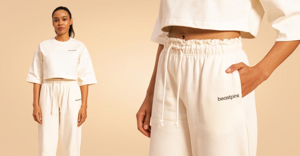 Дамски анцуг Serenity Joggers Ivory - BeastPink