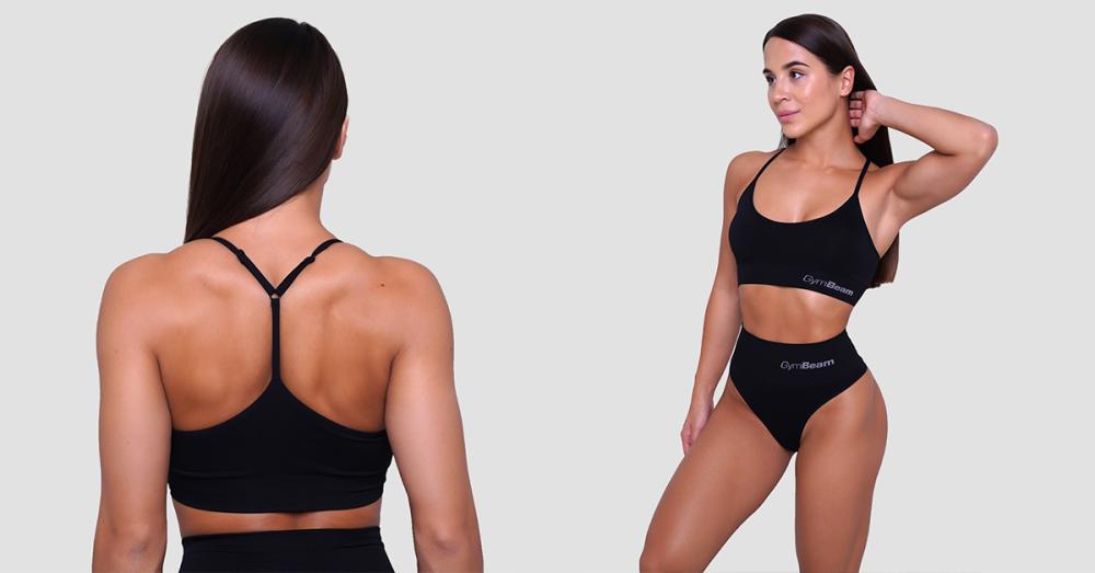 String Bralette Black - GymBeam