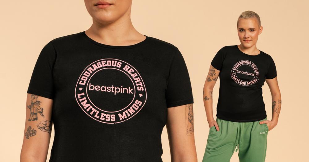 Дамска тениска Serenity Black - BeastPink