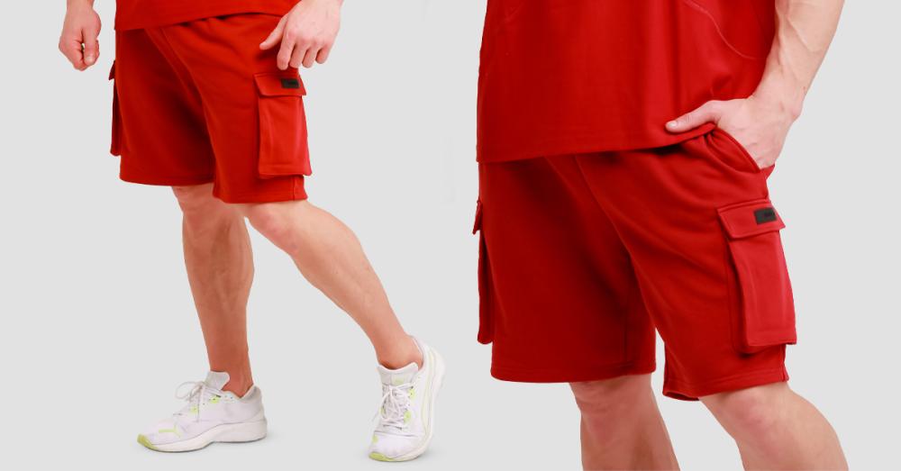 Къси панталони Utility Shorts Red - GymBeam