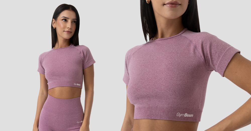 Дамски топ FLO Crop Top Violet - GymBeam