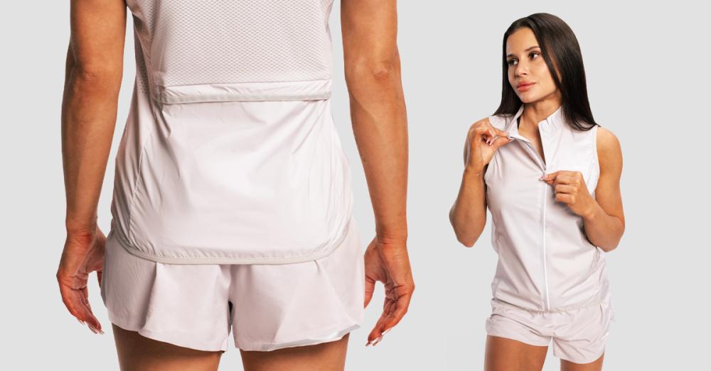 Дамска жилетка за бягане Pulse X Gray - GymBeam