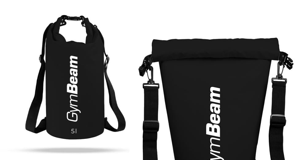 Водоустойчива раница Dry Bag Black 5 l - GymBeam