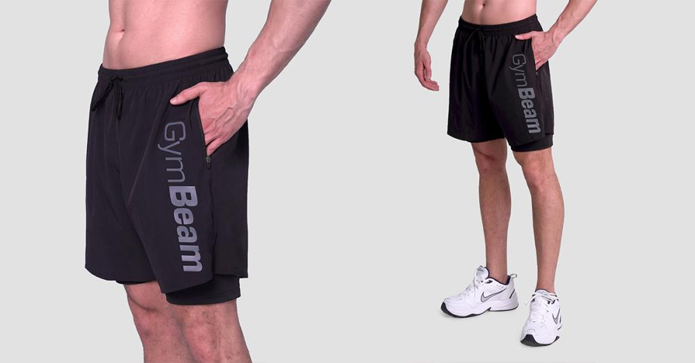Черни шорти 2in1 Essence - GymBeam