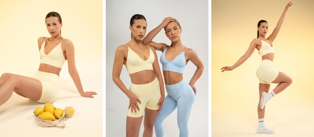Спортен сутиен Luma Butter Yellow - GymBeam