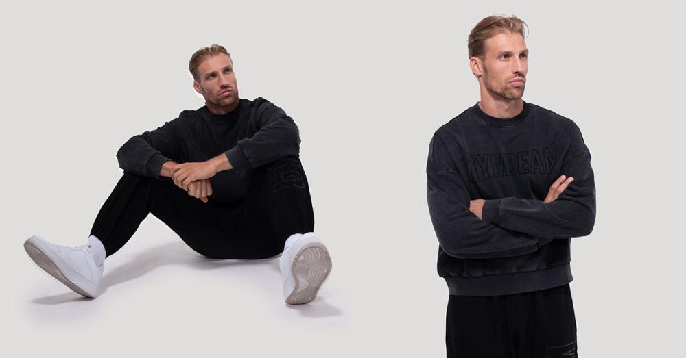 Худи Persistence Washed Black - GymBeam