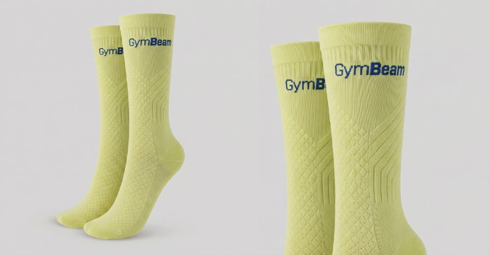 Чорапи за бягане Lime Green - GymBeam