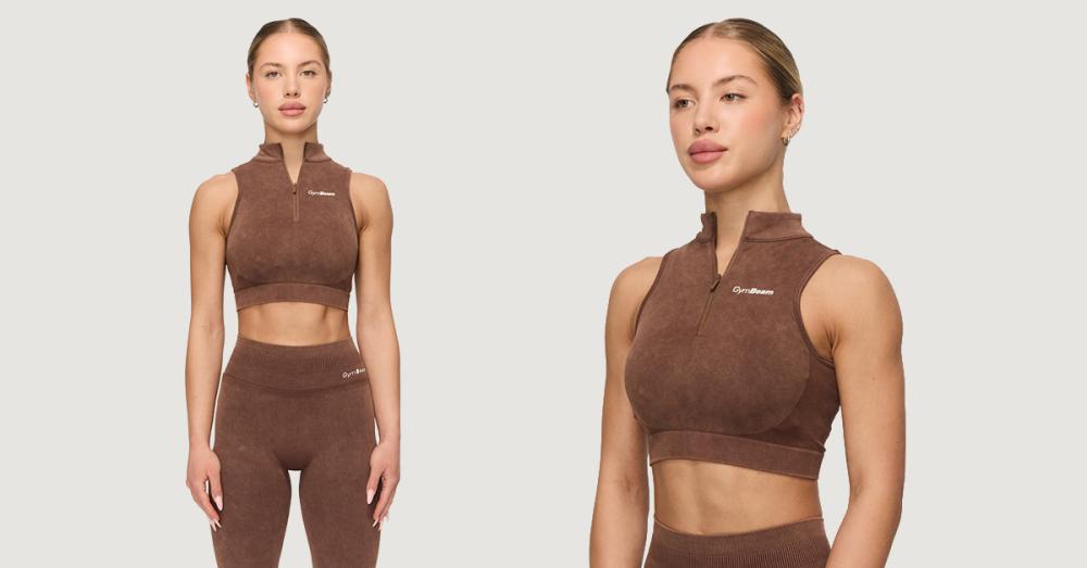 Безшевен спортен сутиен Fierce Brown - GymBeam