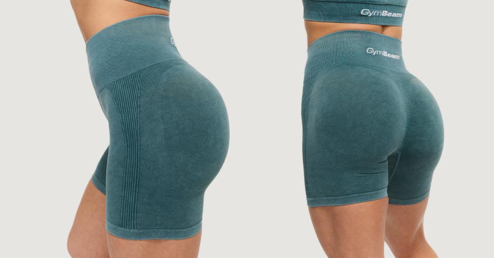 Дамски безшевни шорти Lift Petrol - GymBeam