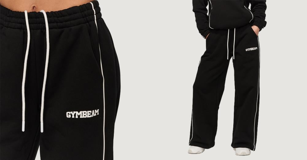 Дамско долнище на анцуг Varsity Black - GymBeam