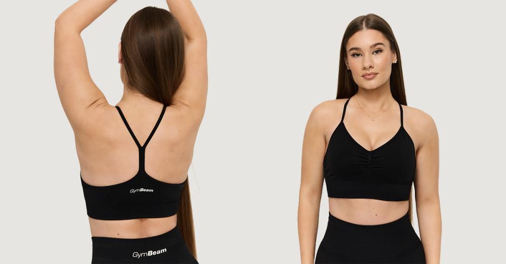 Безшевен спортен сутиен Sculpt Black - GymBeam