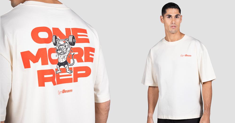 Крем тениска GymRat - GymBeam