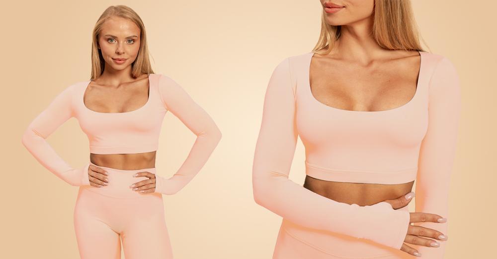 Дамски топ Sense Crop Top Pink - Beastpink