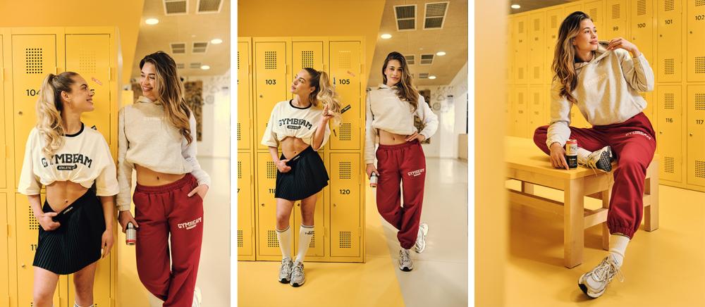 Дамски суичър Varsity Grey - GymBeam