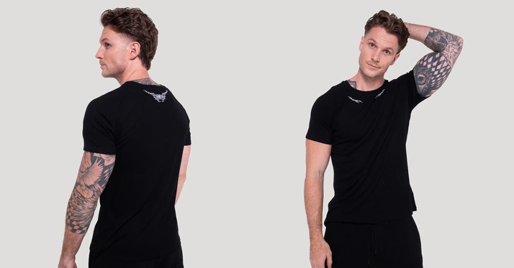 Тениска Tribal Ribbed Black - GymBeam