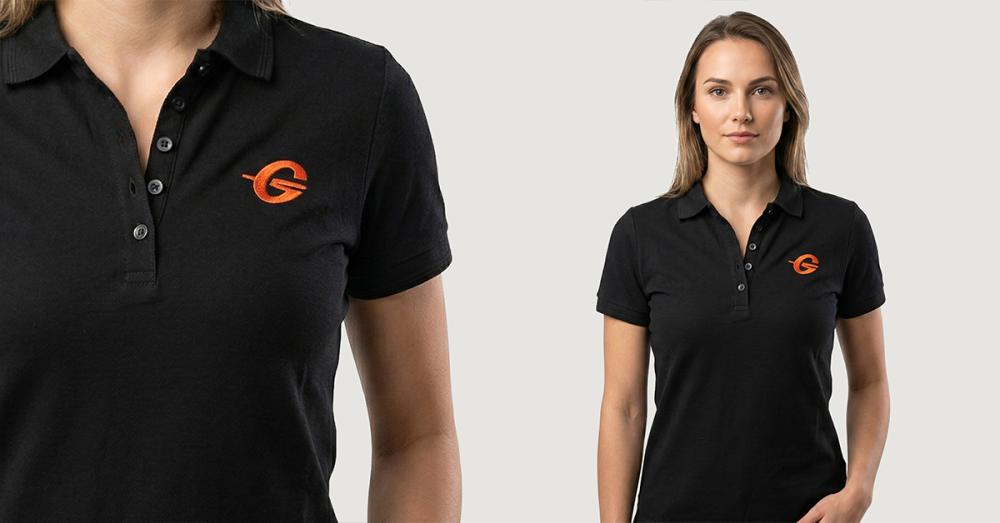 Дамска тениска Polo Black - GymBeam