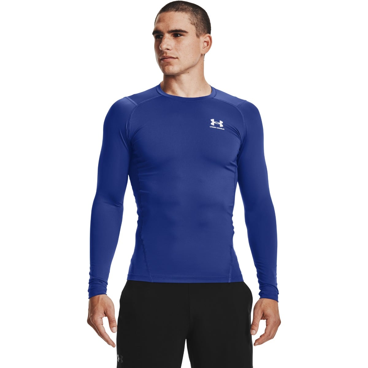 Men´s T-shirt HG Armour Comp LS Blue - Under Armour