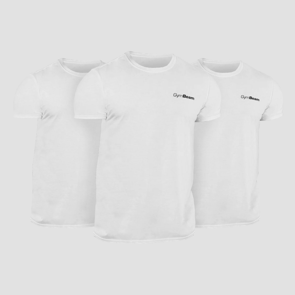 Тениска Basic 3Pack White - GymBeam