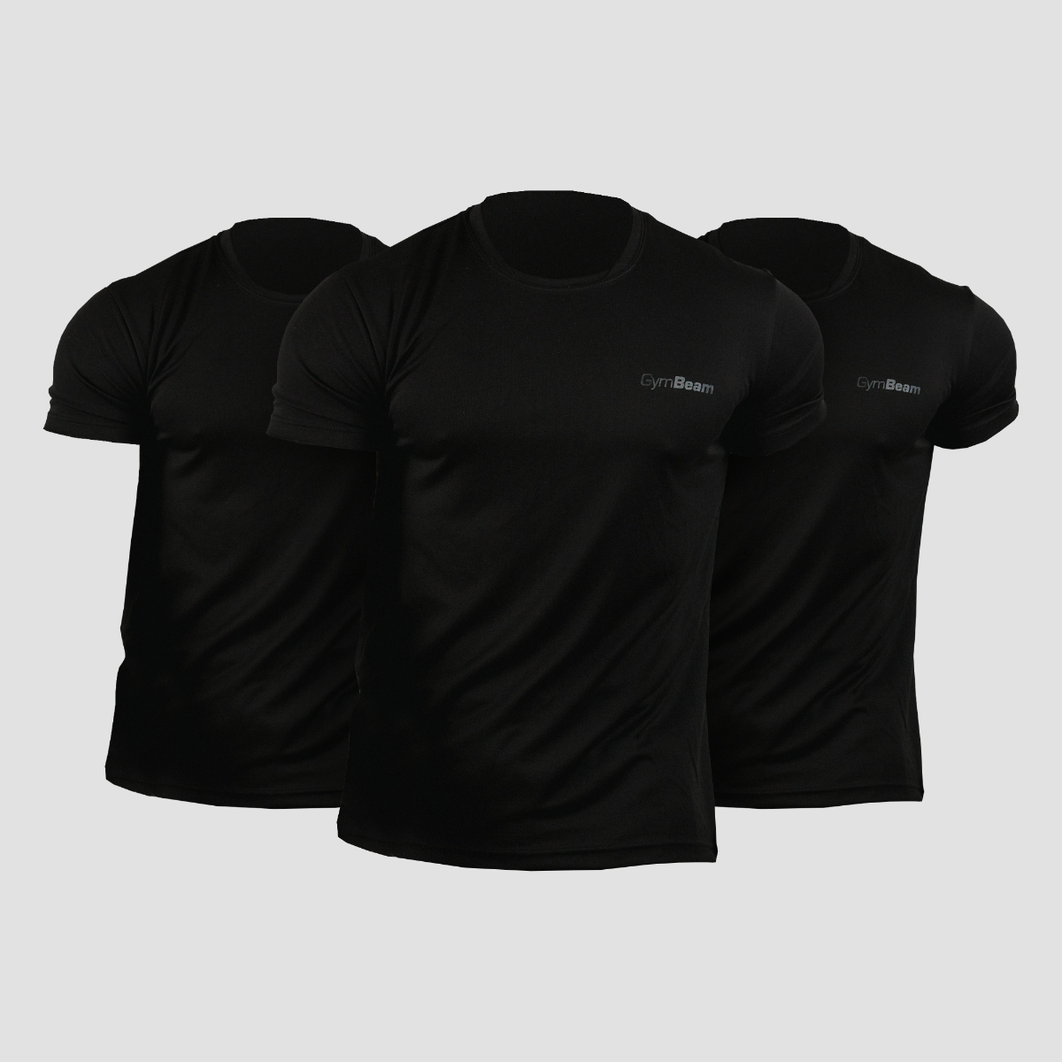 Мъжки тениски TRN Black 3Pack - GymBeam