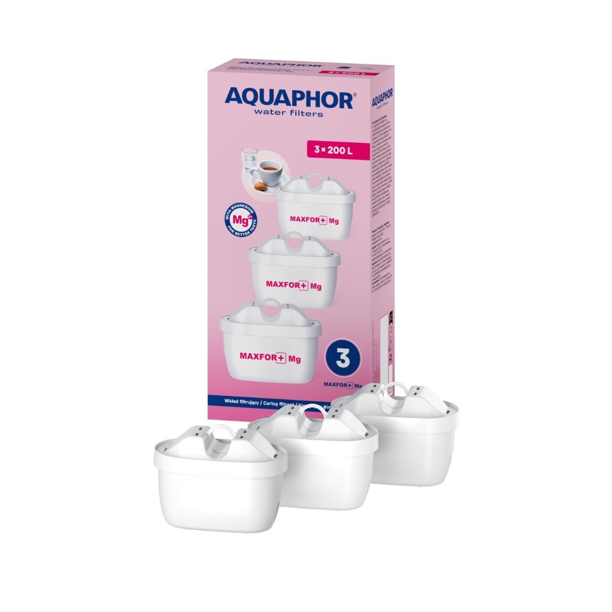 Комплект от 3 резервни филтри MAXFOR+ Mg - Aquaphor