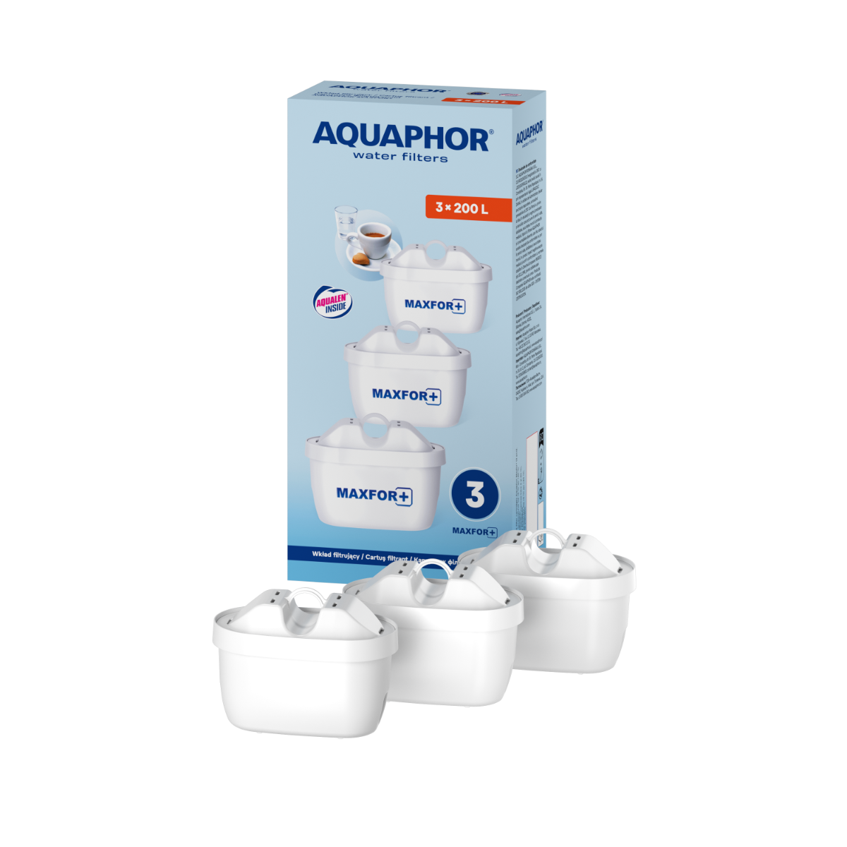 Комплект от 3 резервни филтри MAXFOR+ - Aquaphor