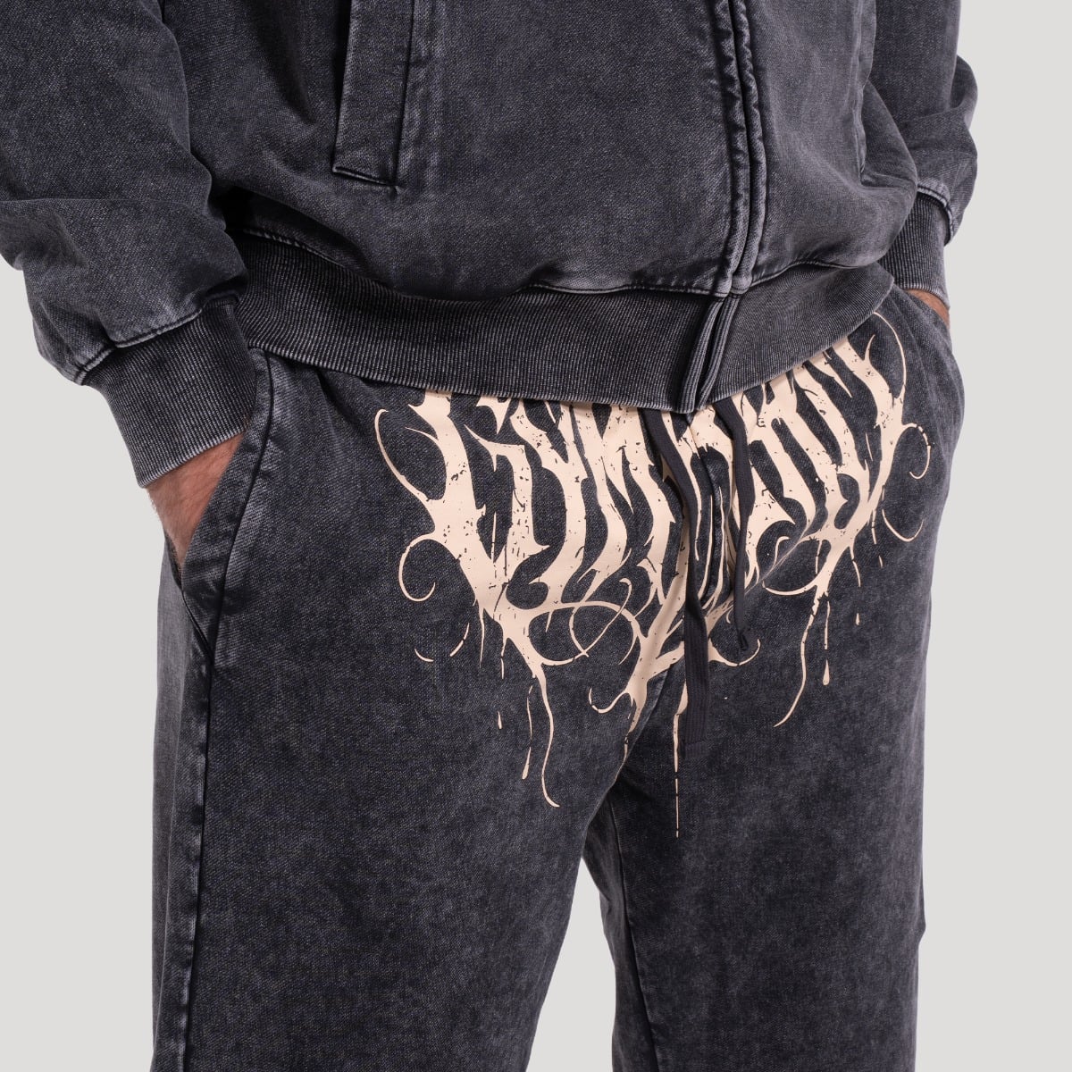 Мъжко спортно долнище Abyss Charcoal – GymBeam