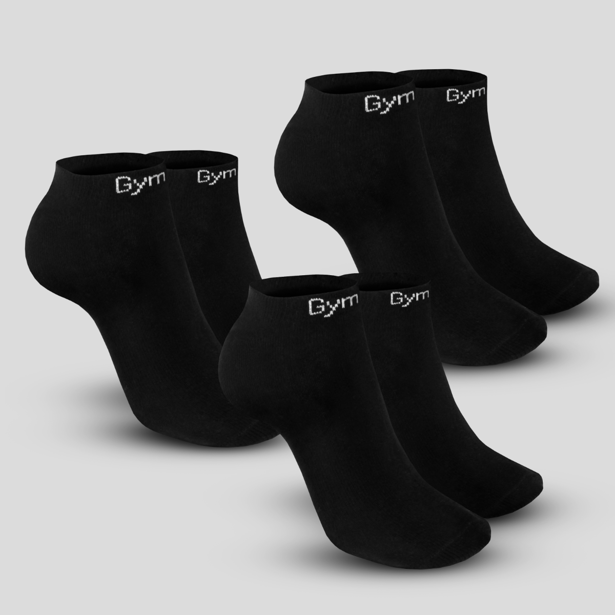 Чорапи Ankle Socks 3Pack Black - GymBeam