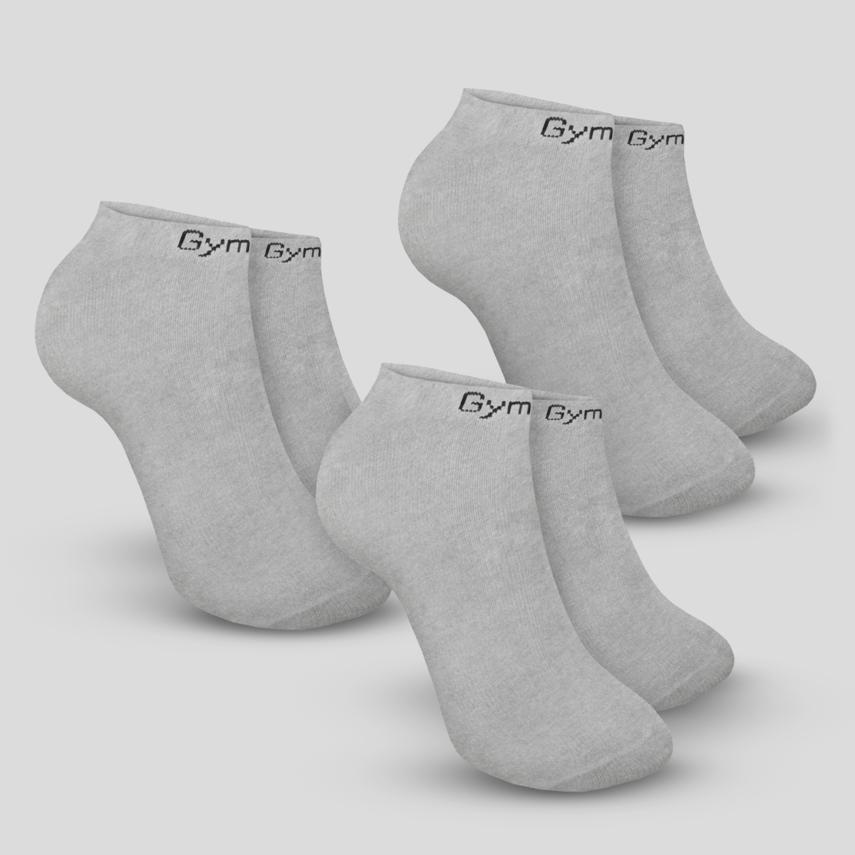 Чорапи Ankle Socks 3Pack Grey - GymBeam