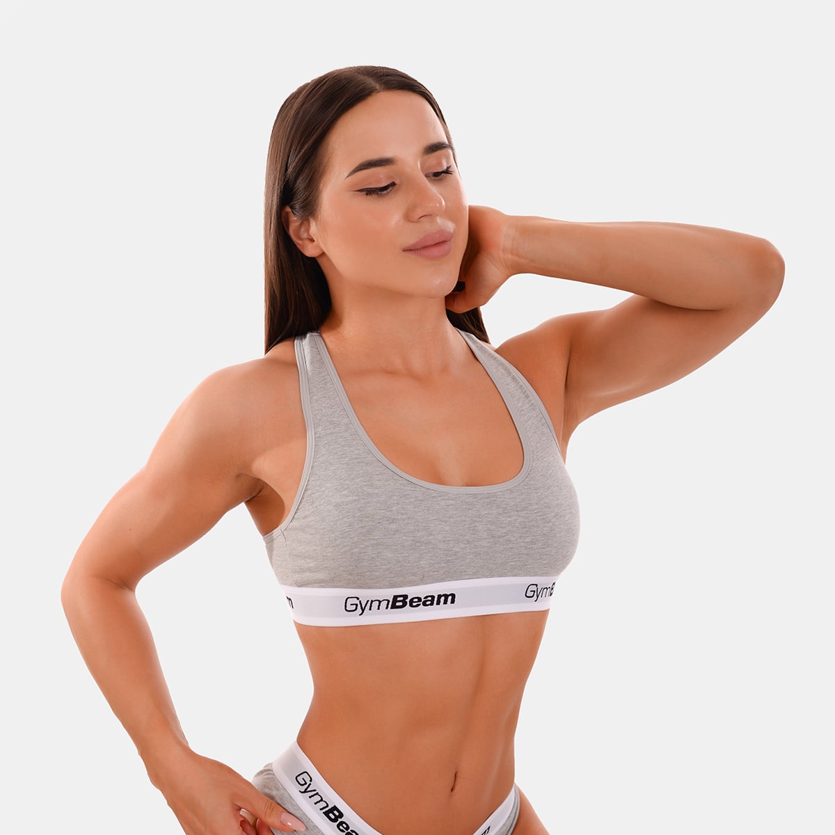Спортно бюстие Bralette Grey - GymBeam