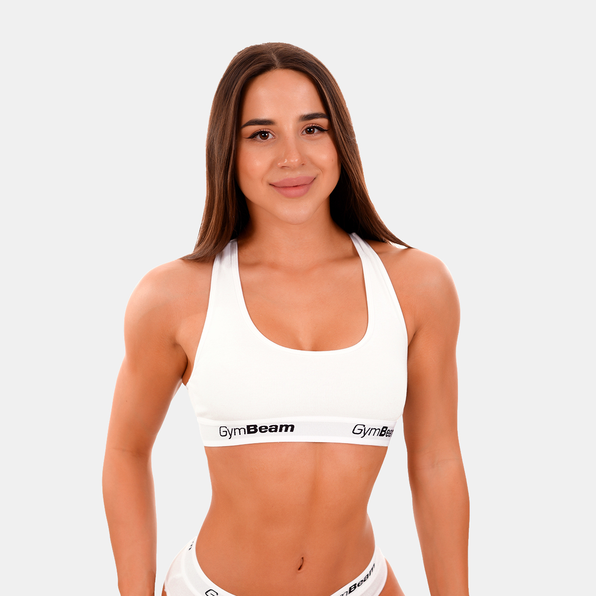 Спортно бюстие Bralette White - GymBeam